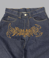 Tribal logo balloon baggy pants