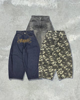 Tribal logo balloon baggy pants