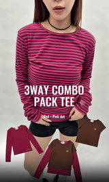 3WAY COMBO  PACK TEE