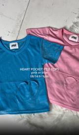 HEART POCKET PILE TOPS