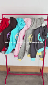 BICOLOR HEART LOGO HOODIE 