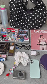 dot pattern shoulder bag 