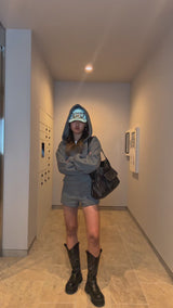 汗フードロンパース 