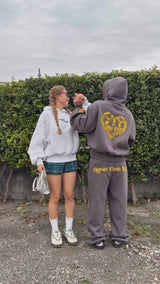 wiggle wiggle × HTH heart logo  hoodie