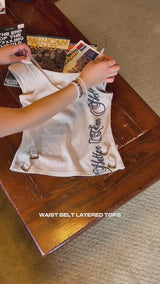 WAIST BELT LAYERED TOPS