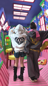 wiggle wiggle × HTH heart logo  hoodie