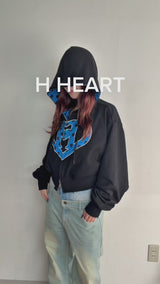 H HEART REVERSIBLE ZIP HOODIE 