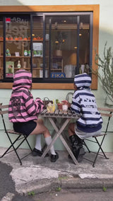 border heart logo hoodie