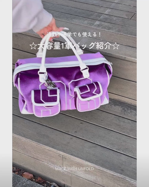 98 velours boston bag