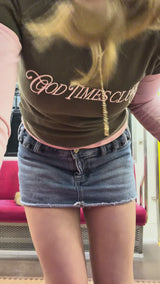 waffle layered long tee