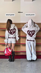 sagara heart logo zip hoodie