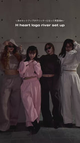 H heart logo river set up