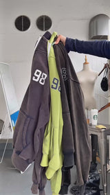 98vintage logo half zip