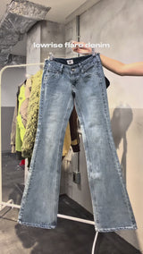 lowrise flare denim