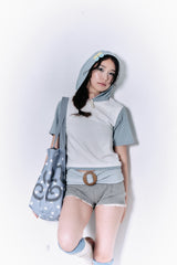 Dots Hooded tee