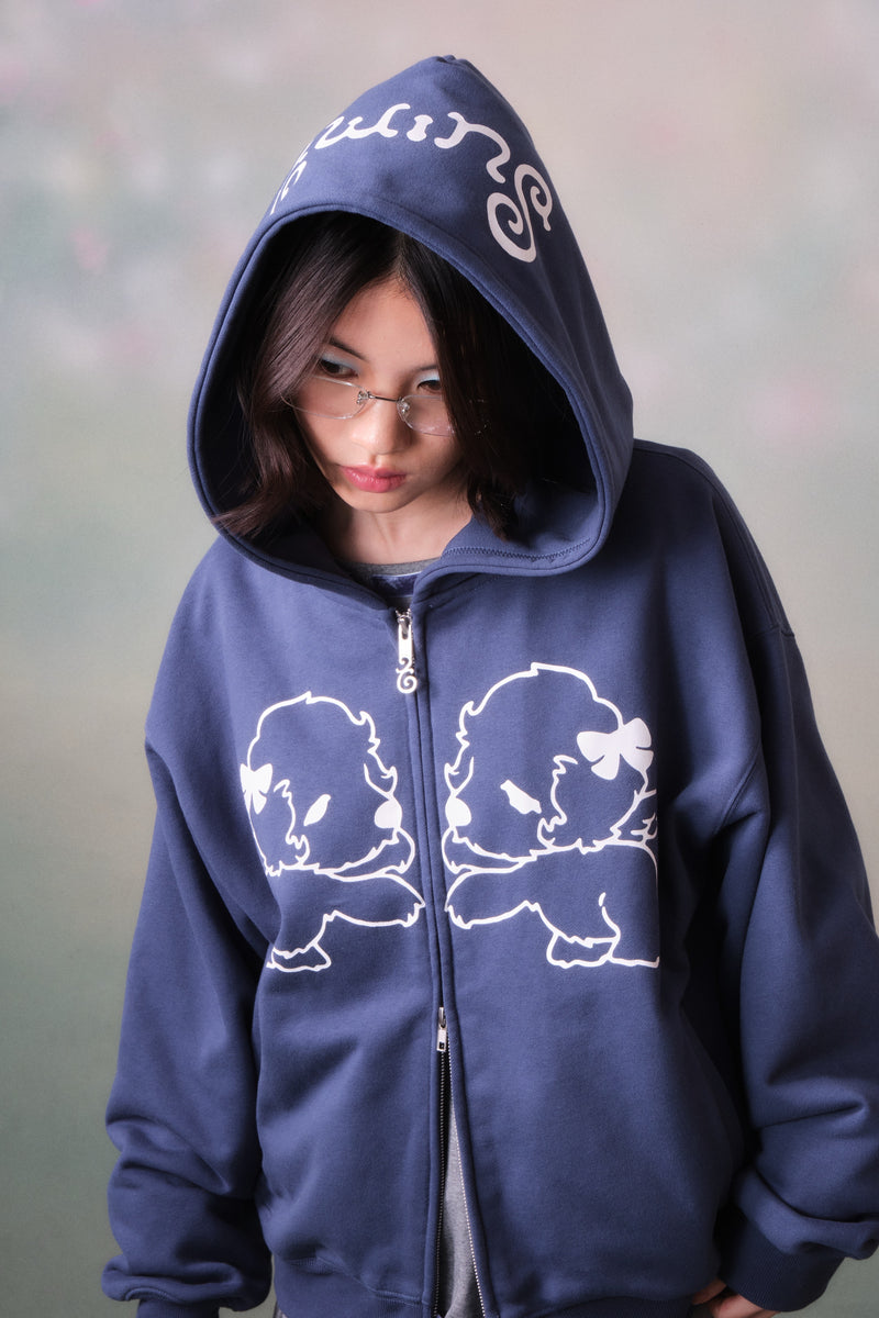 新品9090コラボtwins twin puppiesZip Hoodie完売品 twin puppies Zip Hoodie – YZ