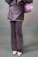Velvet Layered Skirt Pants