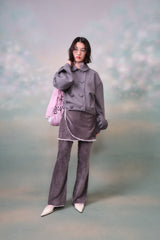 Velvet Layered Skirt Pants