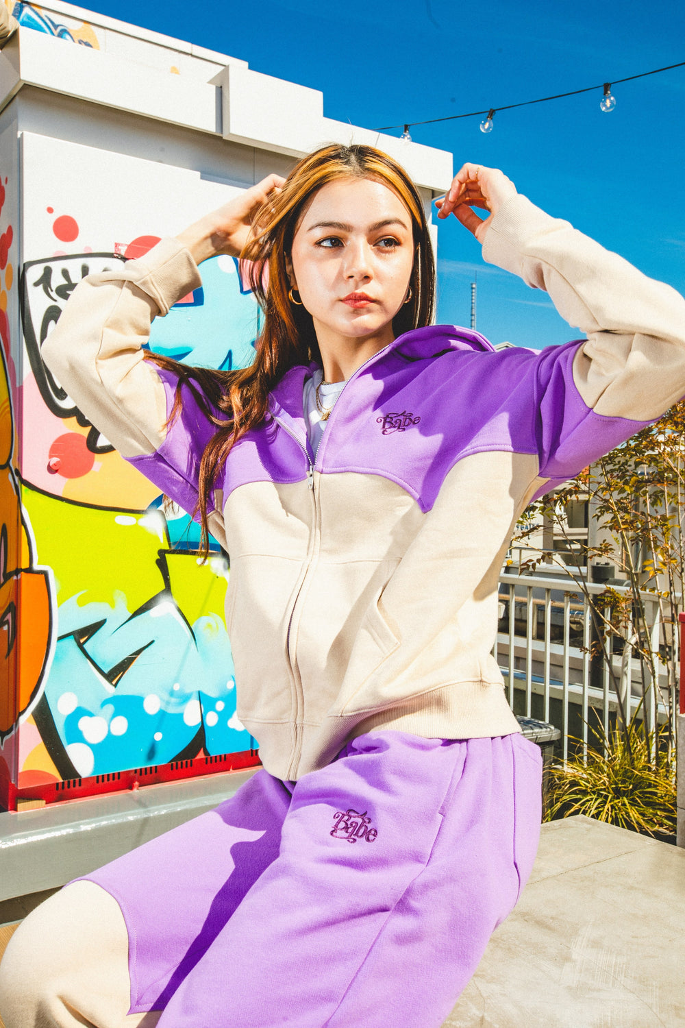 two tone Zip hoodie – YZ