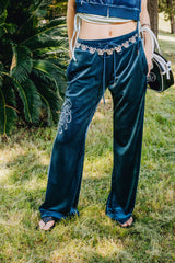Butterfly Velor Flare pants