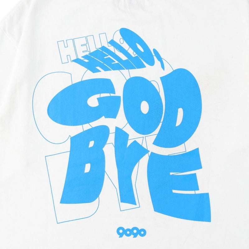 9090s   Hello, God Bye Tee ターコイズ　XXLTシャツ/カットソー(半袖/袖なし)