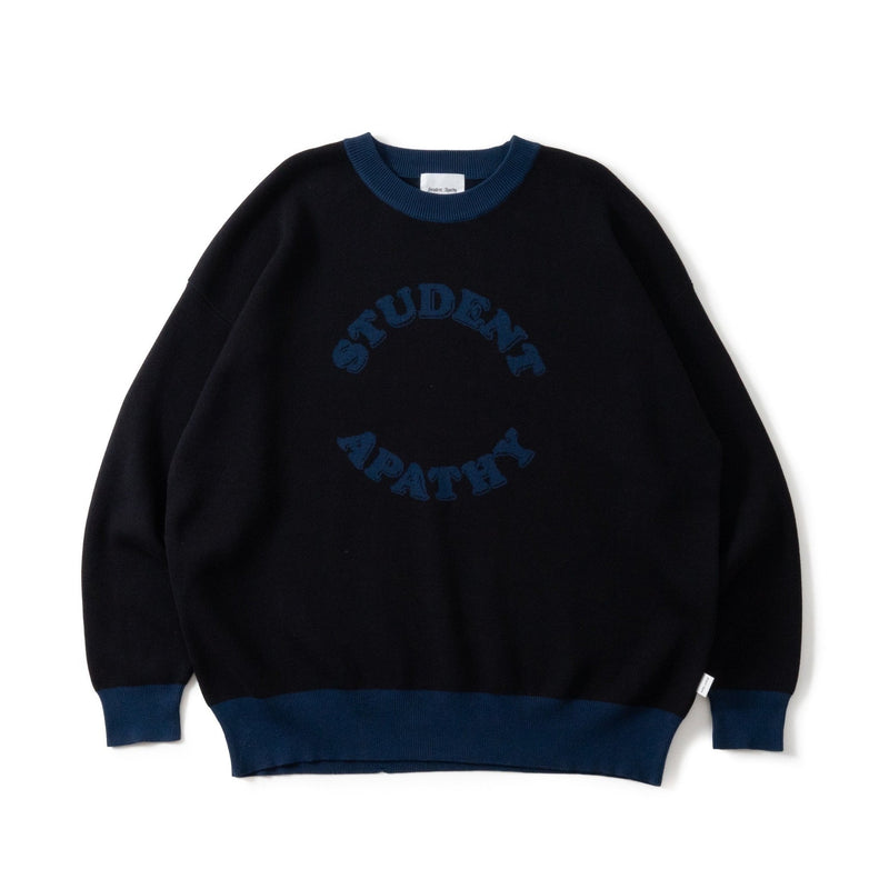 student apathy circle logo knit 【SA0181】