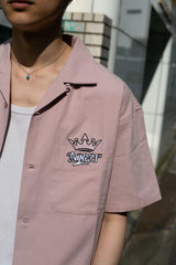 King Logo Open Collar Shirts