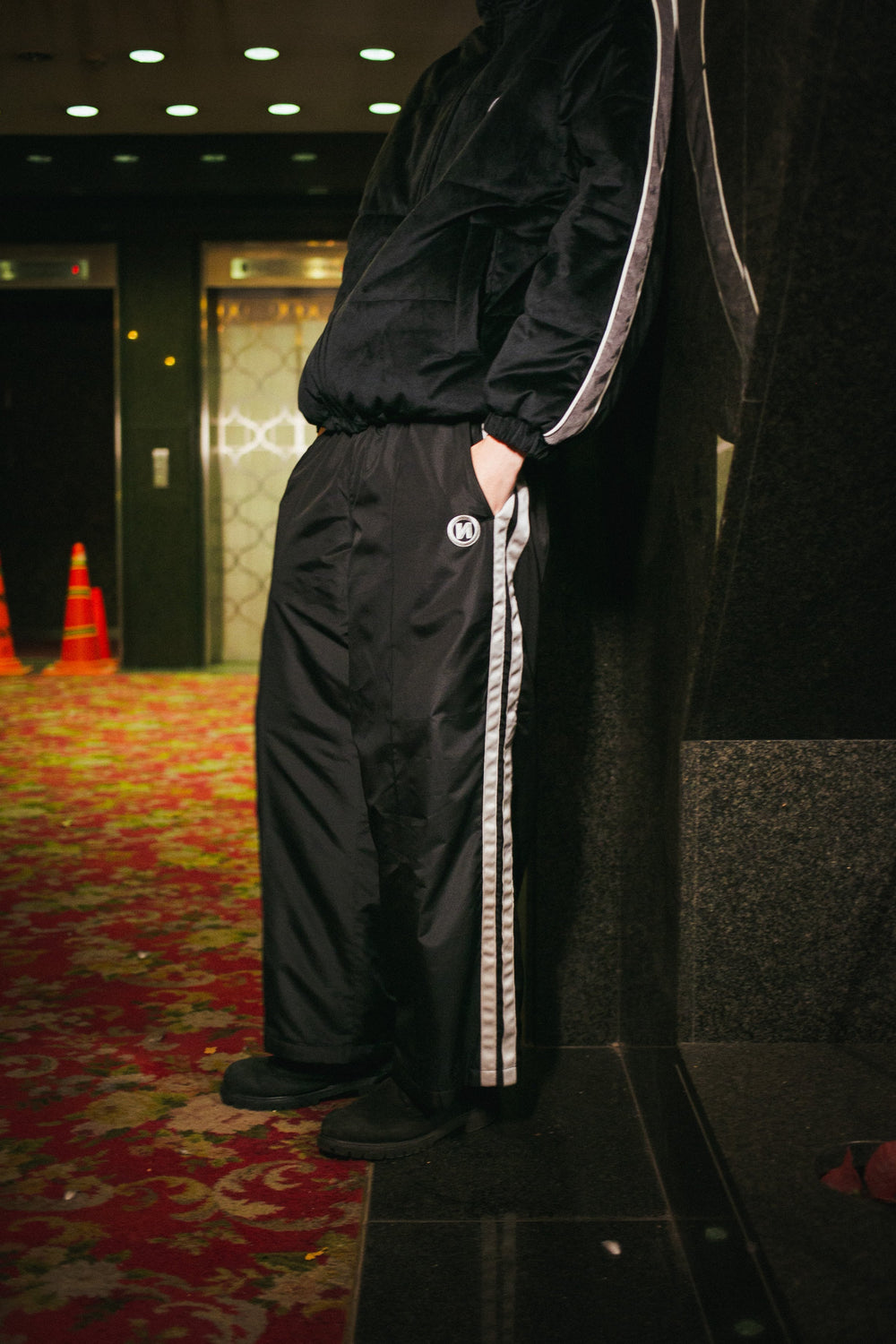 パンツ plllllleeasse nylon track pants (BLACK) plllllleeeasse nylon track pants (BLACK) パンツ