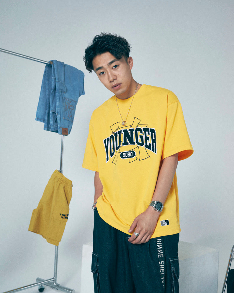 9090×younger song College Tee(ホワイト)