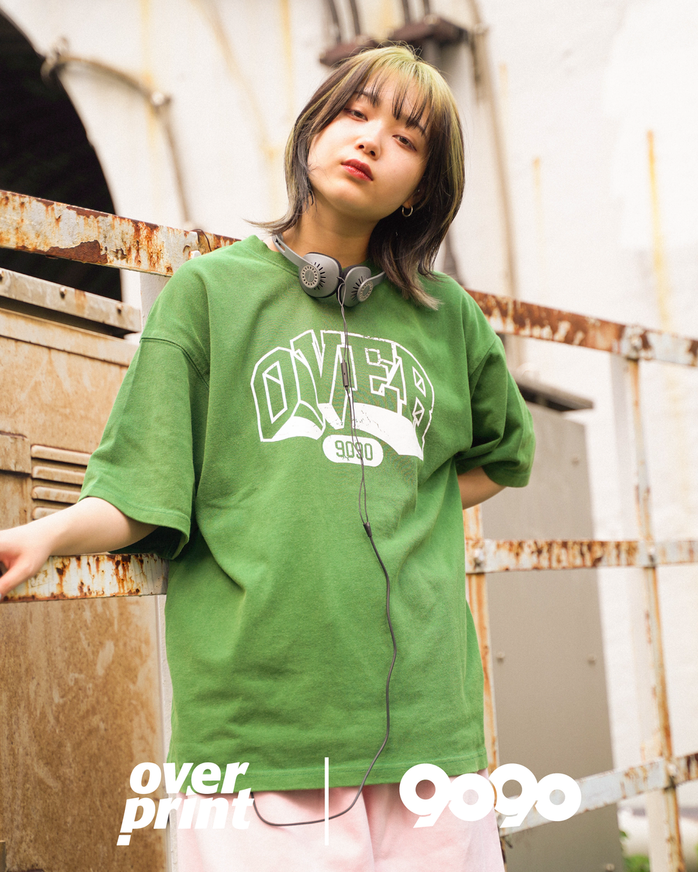 9090 × over print Pigment Tee – YZ