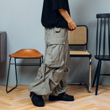Military Drawcord Tuck Cargo Pants 【AZR-BL-0001-001】