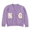 NG LOGO MOHAIR LIKE CARDIGAN