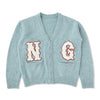 NG LOGO MOHAIR LIKE CARDIGAN