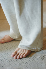 Wide Strait Cut Off Sweat Pants