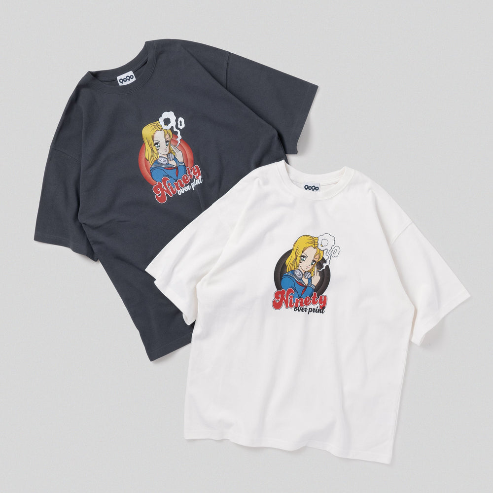 9090 × over print School Girl Tee – YZ