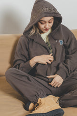 MSB logo embroidery zip hoodie