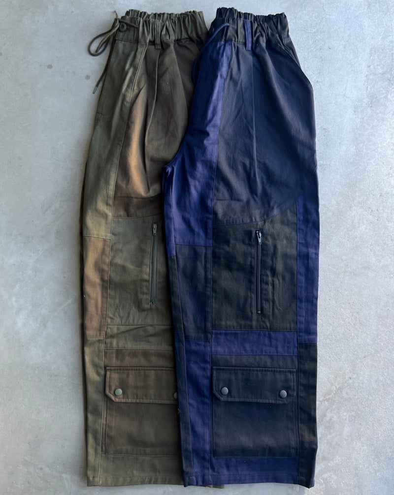military patchwork pants