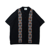 Argyle plaid summer knit polo ［AZR-yng-0001-024］
