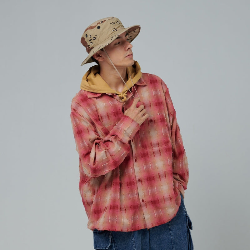 Ringed Ombre CHECK SHIRT [AZR-BL -0001-051]