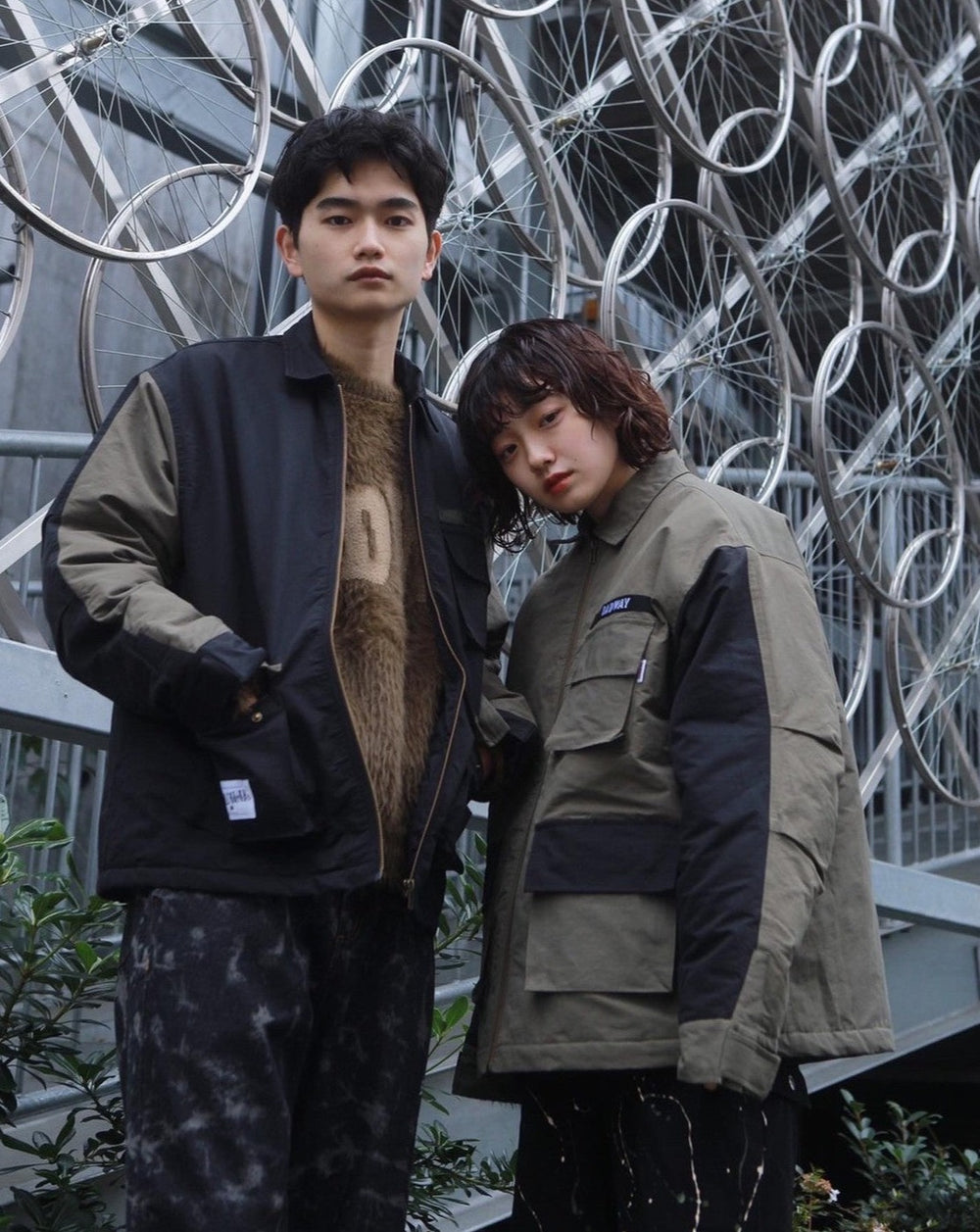 bajra zip design military jacket