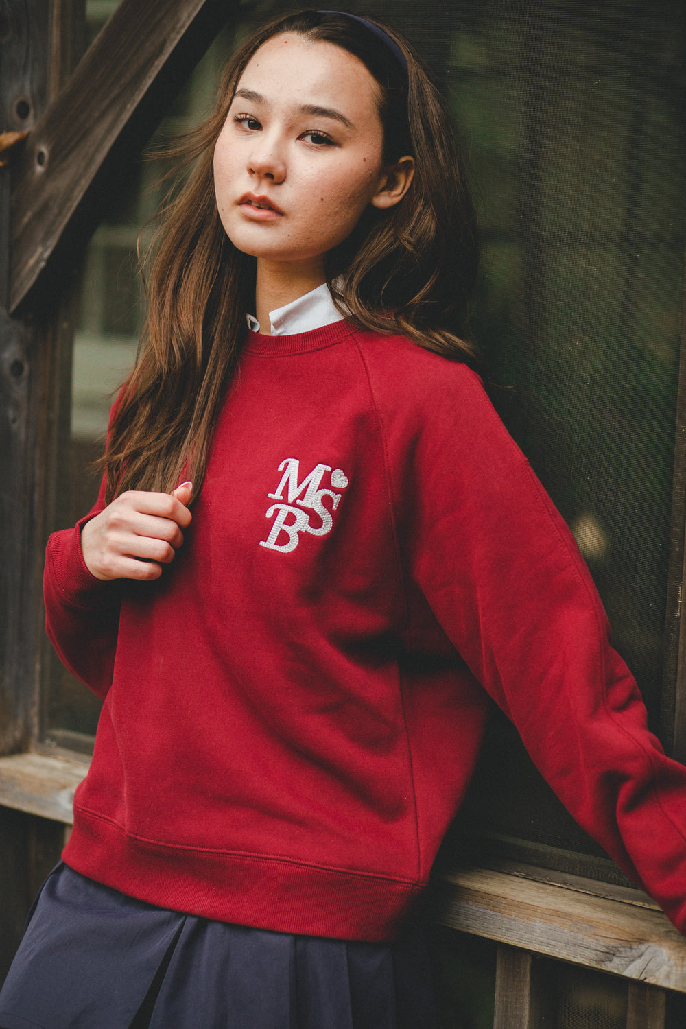 MSB chain stitch logo sweat