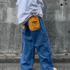 Color Pocket Denim Pants