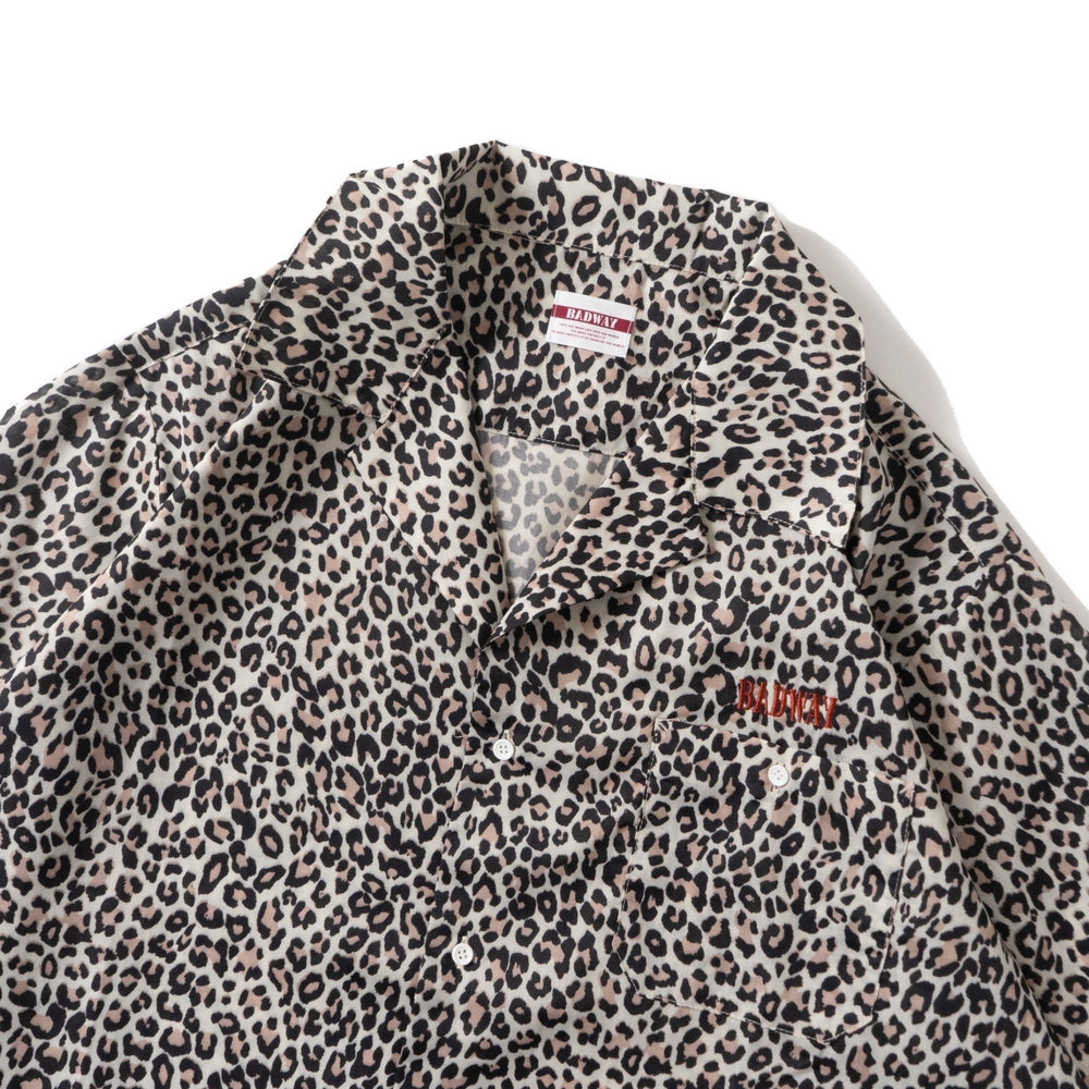 Leopard Print Open Collar Shirt – YZ Leopard Print Open Collar Shirt – YZ