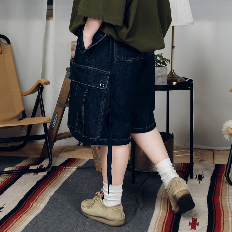 MILITARY DENIM CARGO SHORTS [AZR-BL -0001-020]