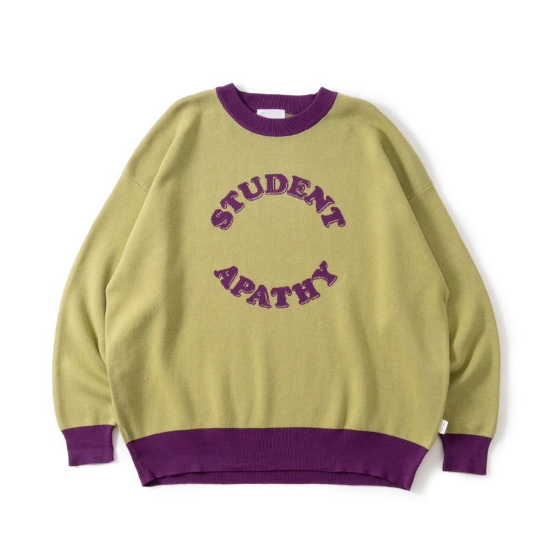 student apathy circle logo knit 【SA0181】