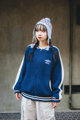 Zip-Up Knit Jacket