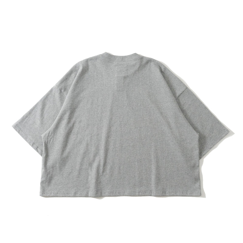 Wide loose henley neck T-shirt【AZR-BL-0001-039】