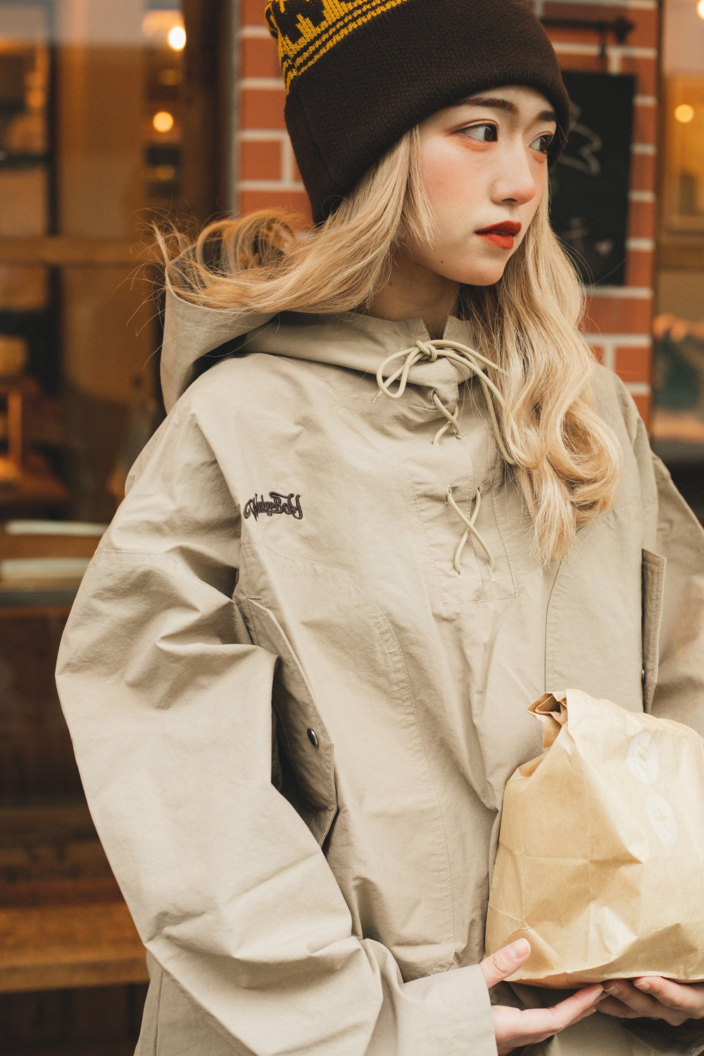 NYLON Lace Up Anorak – YZ