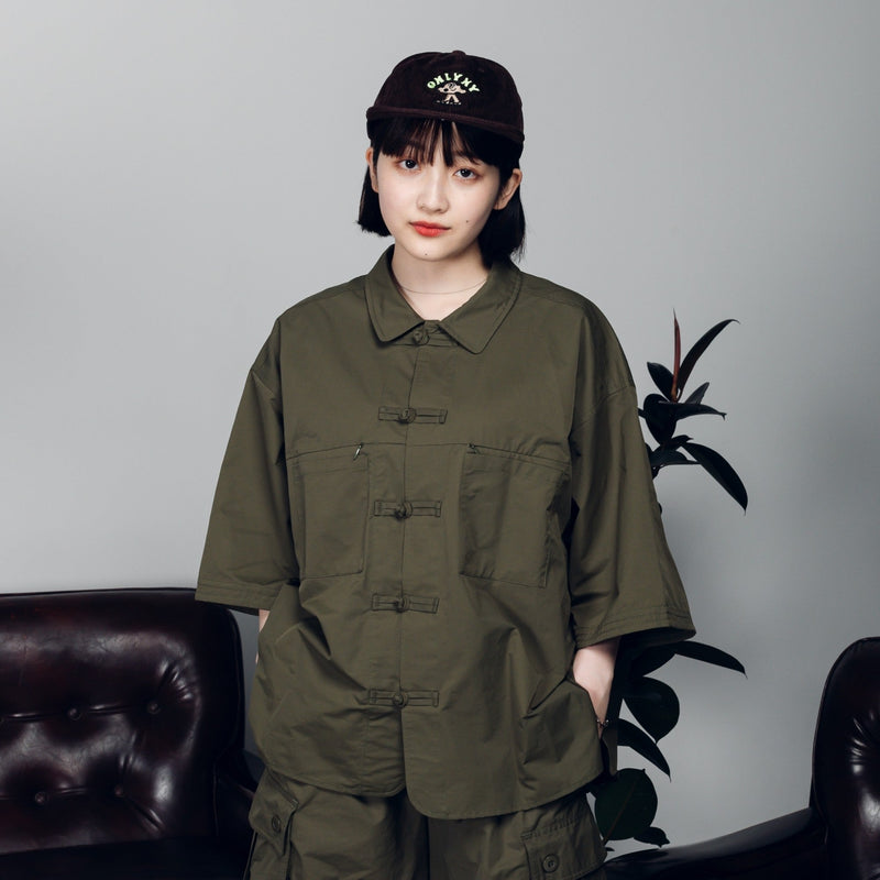 Military-like China shirt 【AZR-BL-0001-017】
