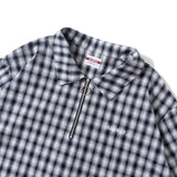Zip up checkered shirt